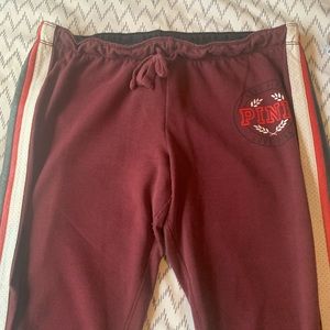Victoria Secrets Pink Maroon Track Pants